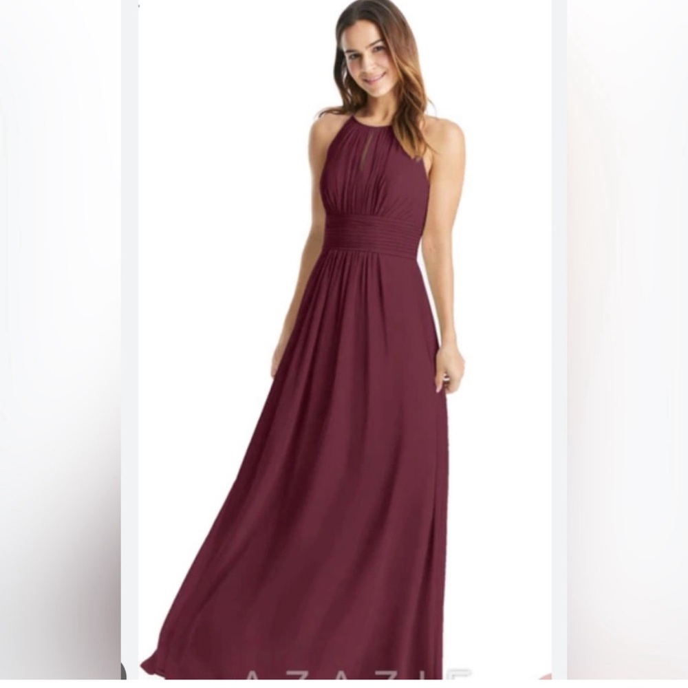 Azazie burgundy bridesmaid dress-size 6